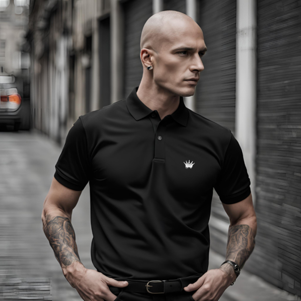 Polo Homme Noir NobilisSanguis.com